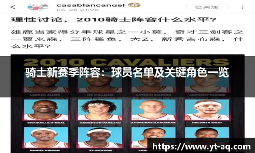 骑士新赛季阵容：球员名单及关键角色一览